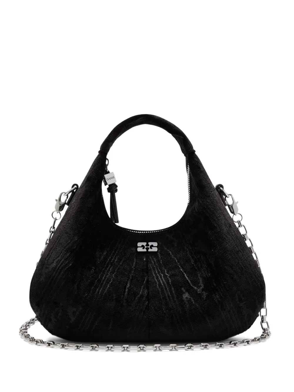 GANNI Borsa tote con logo - Nero