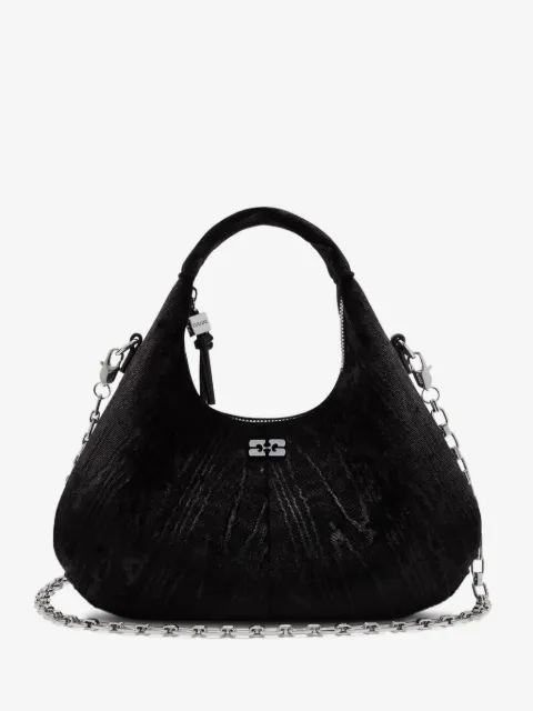 GANNI mini sac cabas à chaîne et détail logo