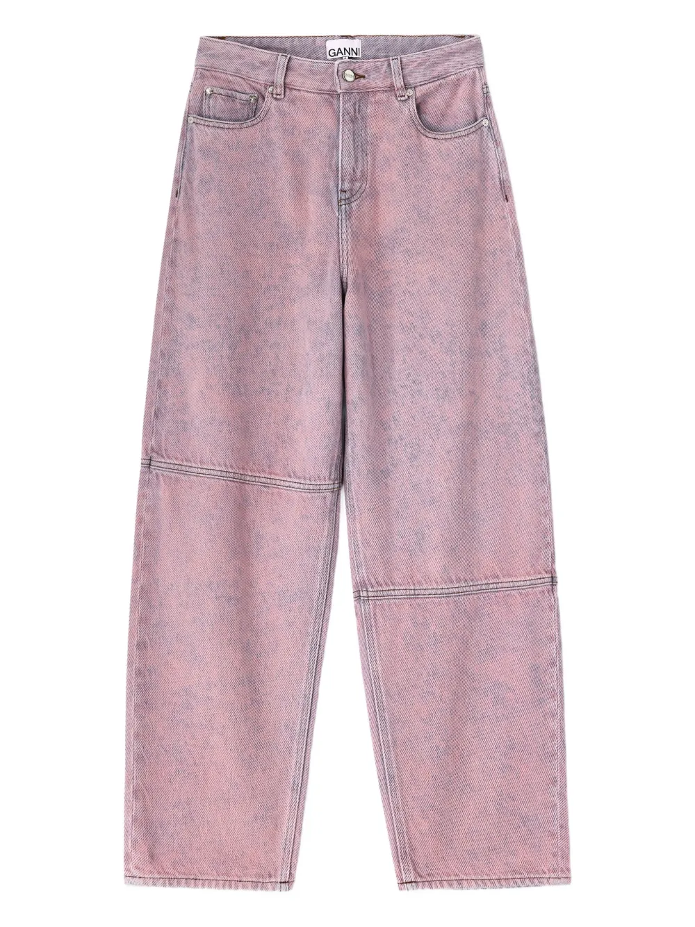 GANNI Jeans con dettaglio cuciture - Rosa