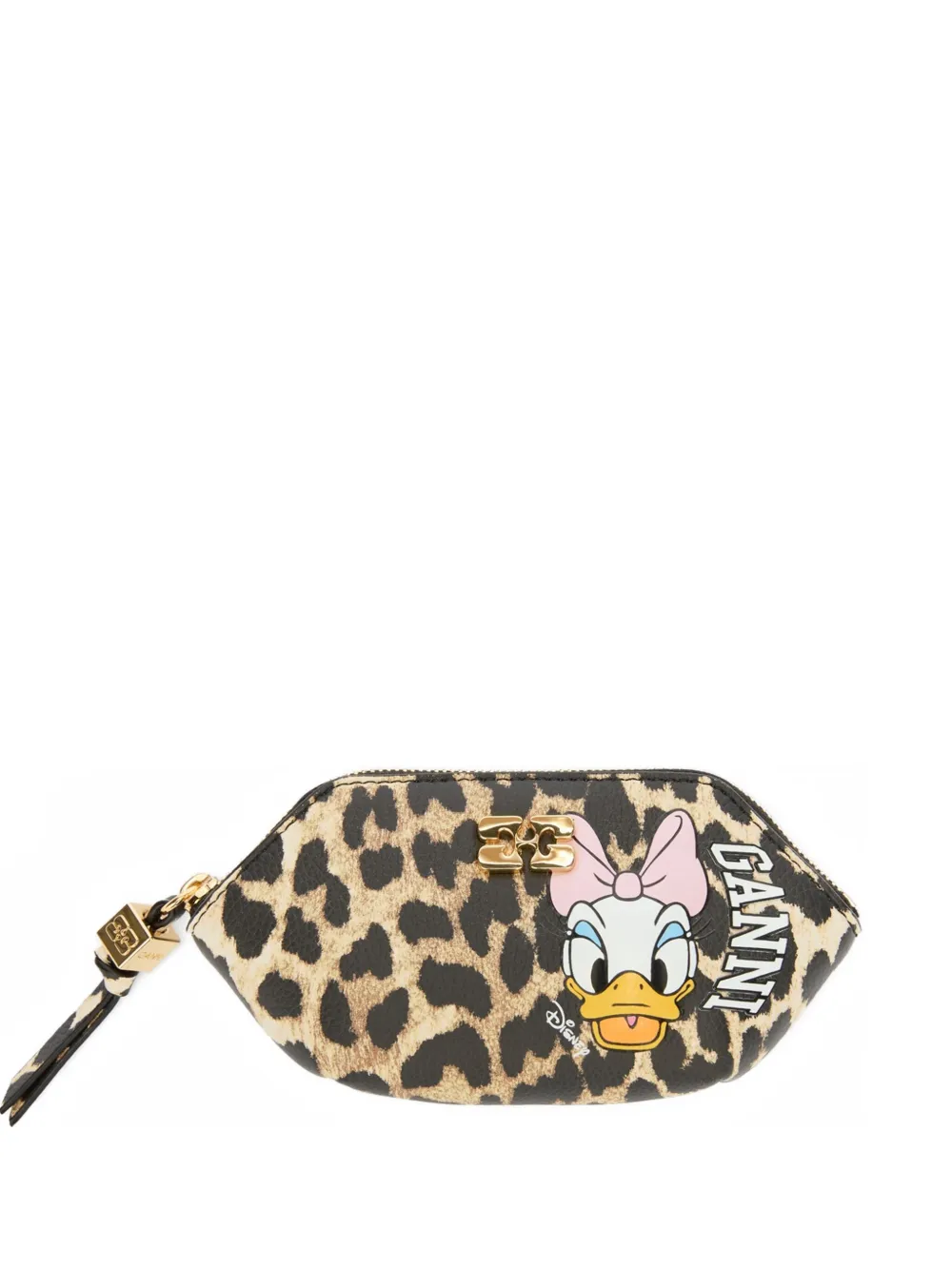 Ganni X Disney Leopard-print Wallet In Multi