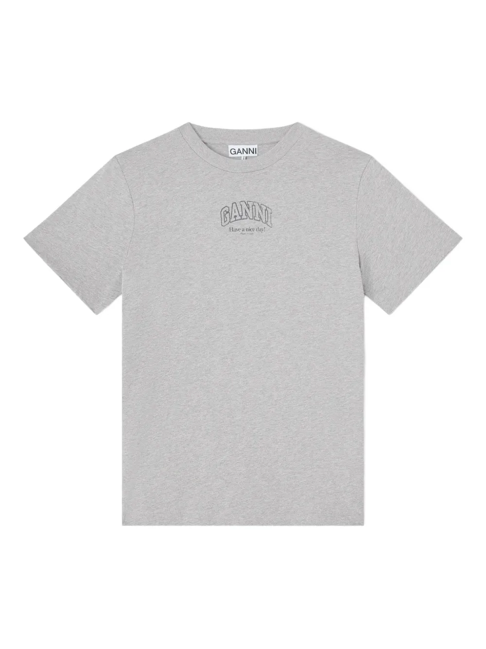 GANNI T-shirt con logo - Grigio