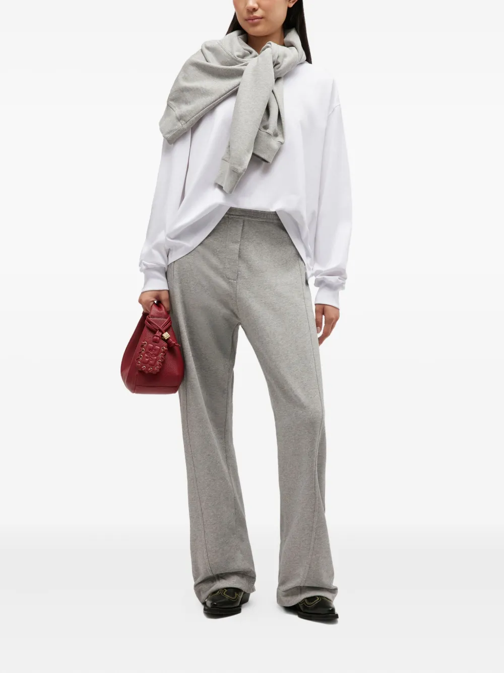 GANNI Broek met geborduurd vlak - Grijs