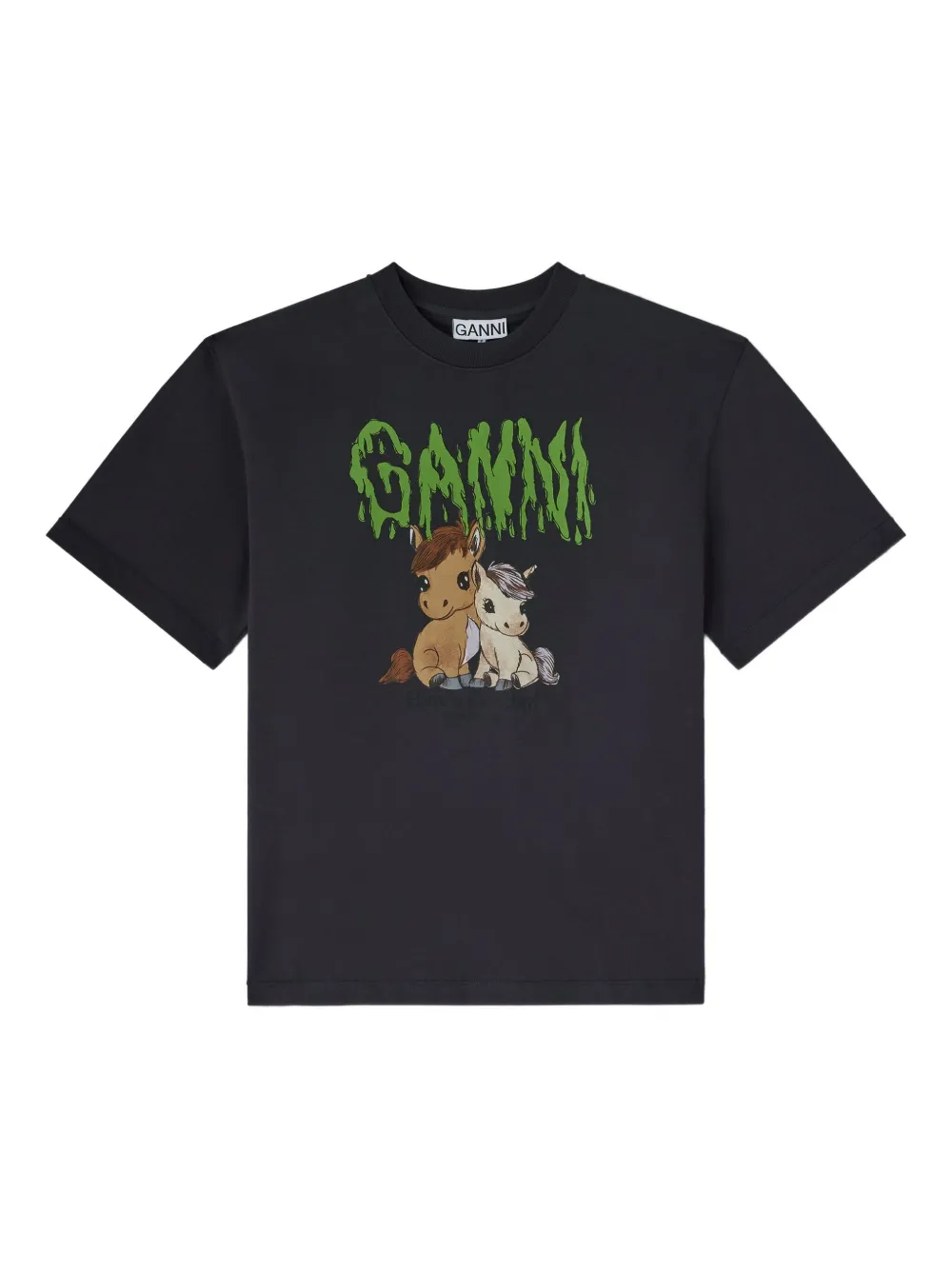 GANNI T-shirt con grafica - Grigio