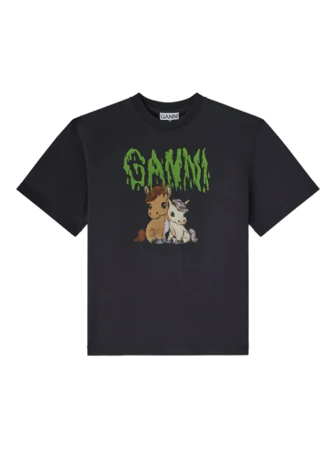 GANNI graphic-print T-shirt