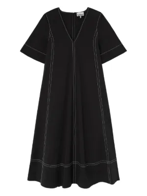 Cecilie Bahnsen パフスリーブ ドレス | ブラック | FARFETCH JP