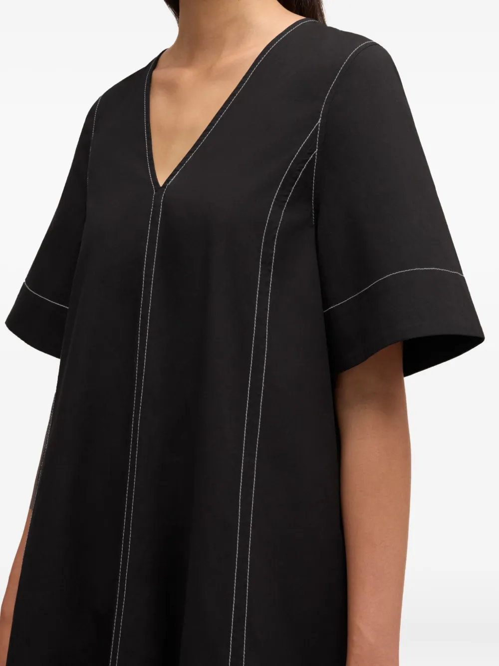 V-Neck Stitched Dress