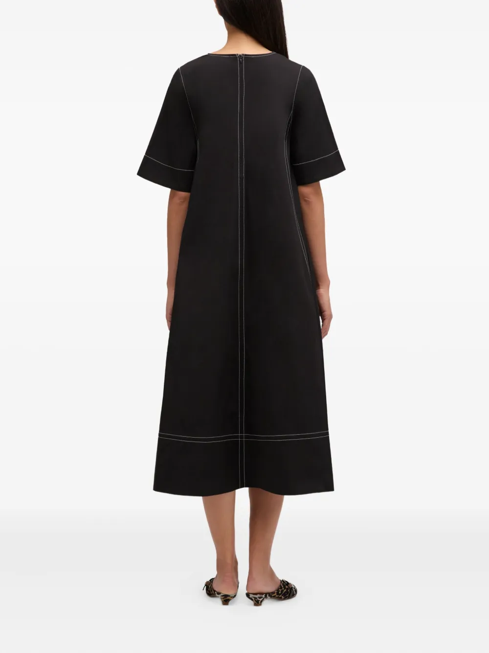 V-Neck Stitched Dress
