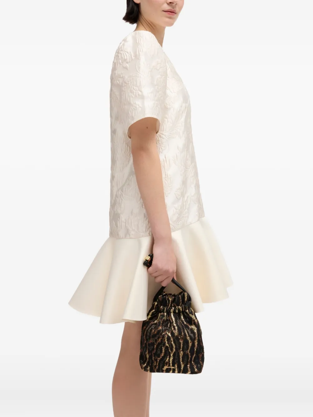 GANNI drawstring logo-detail bucket bag | Image 2