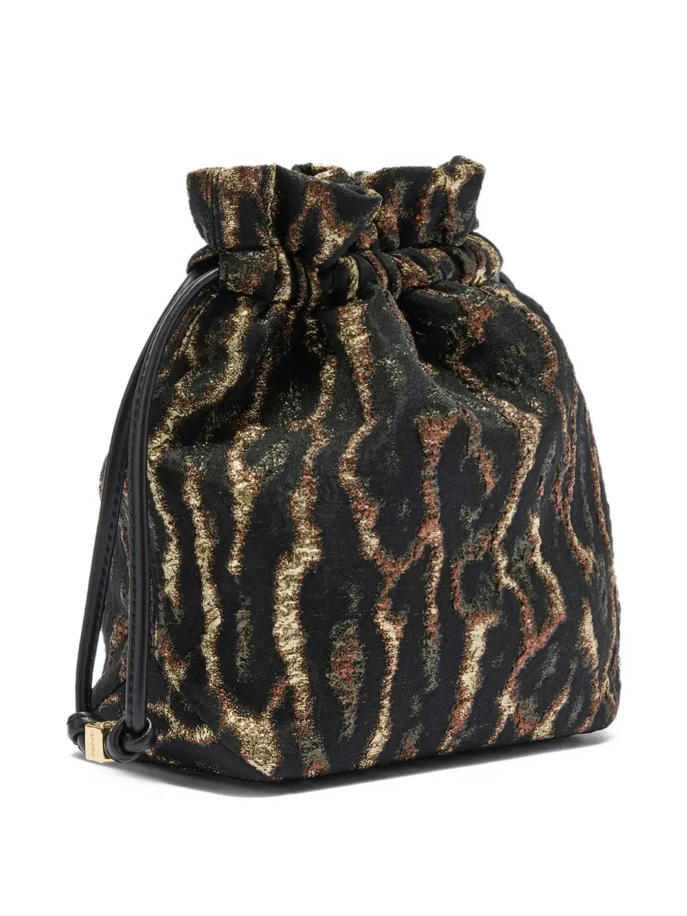 GANNI Bucket-tas met trekkoord en logodetail Zwart