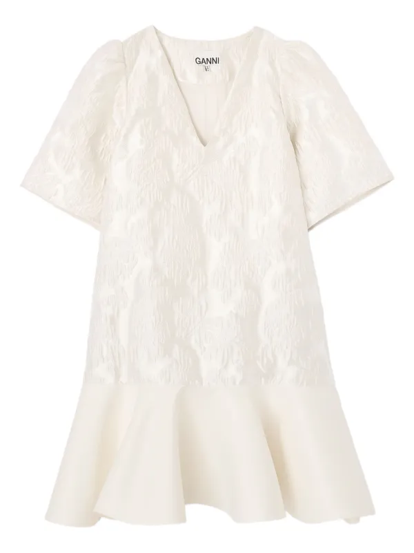 mini dress ganni Ganni Melange Rib Knit Mini Dress