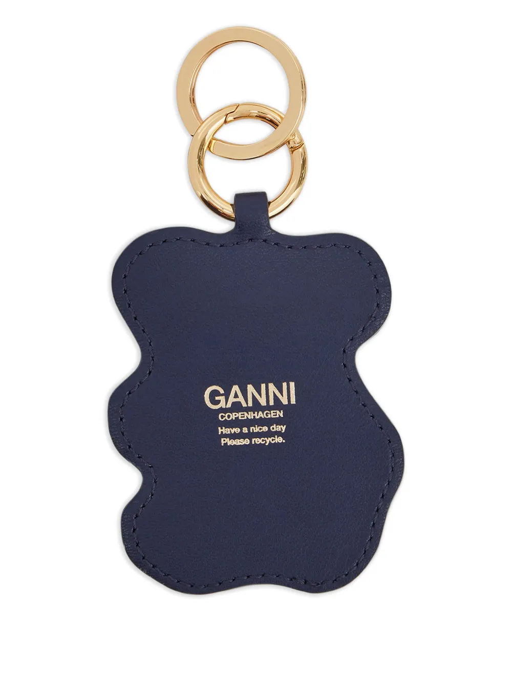 Ganni Teddy Keyring In Brown