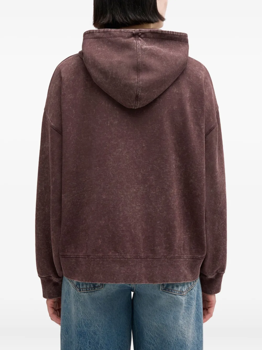 Ganni Graphic-print Hoodie In Brown