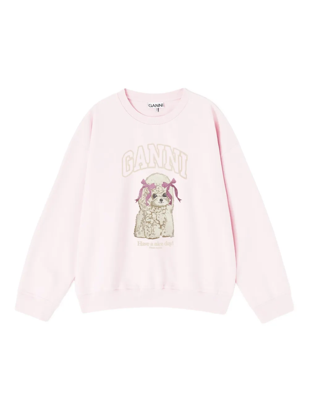 GANNI graphic-print sweatshirt | Pink | Image 1