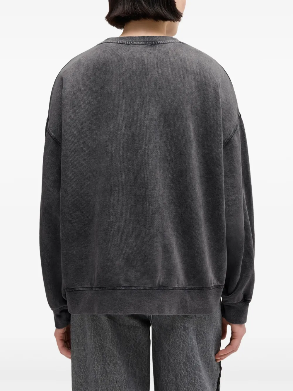 Ganni Graphic-print Sweatshirt In Gray