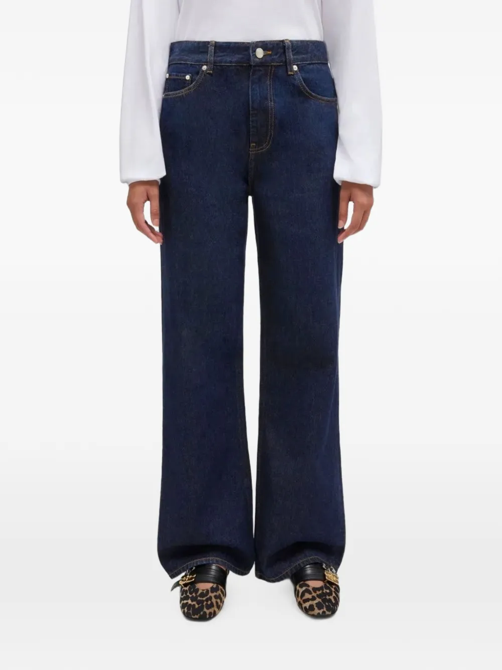 GANNI Lari denim jeans Blauw