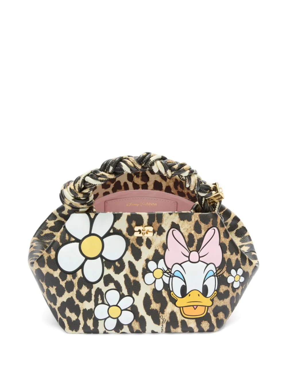 Ganni X Disney Leopard-print Tote Bag In Brown
