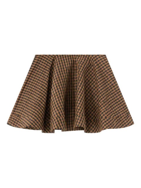 GANNI Gingham Skirt