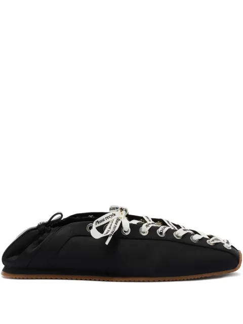GANNI lace-up ballet flats