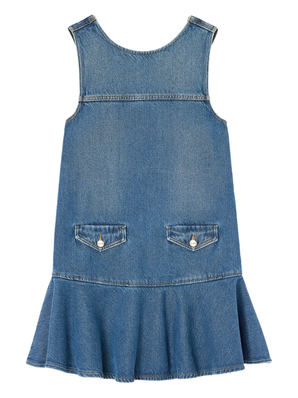 GANNI Pocket mini-jurk met ruches Blauw