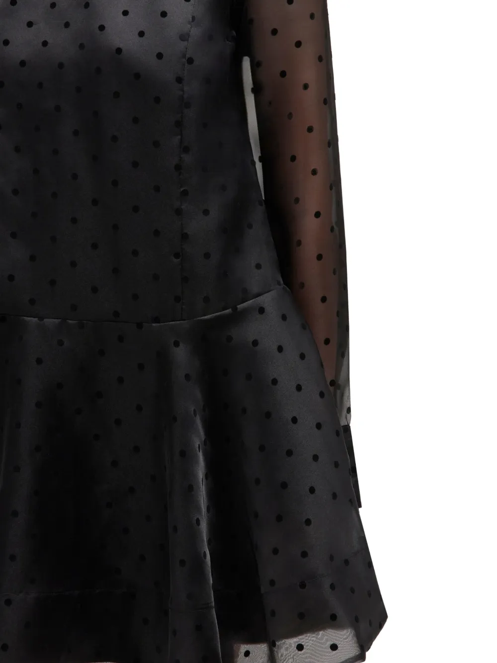 GANNI Organza jurk met ronde kraag Zwart
