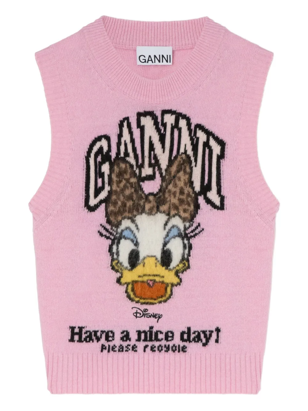Ganni X Disney Graphic Vest In Pink
