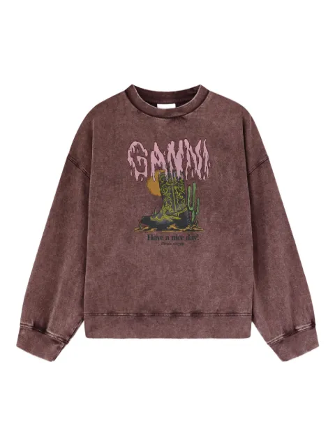 GANNI old effect wash sweatshirt