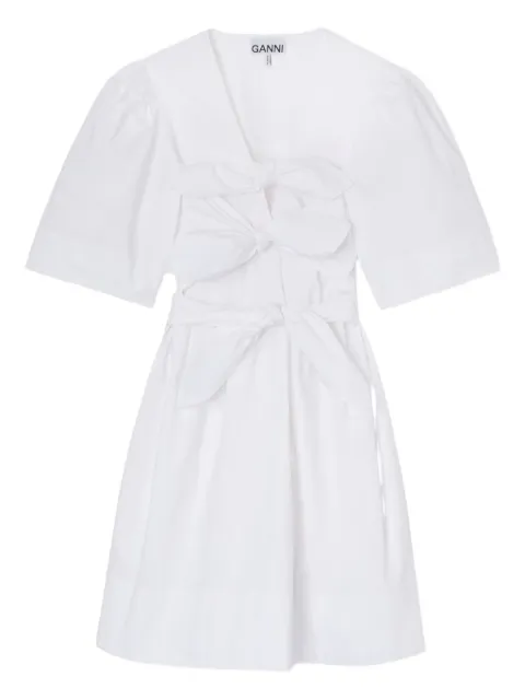 GANNI bow-detail dress