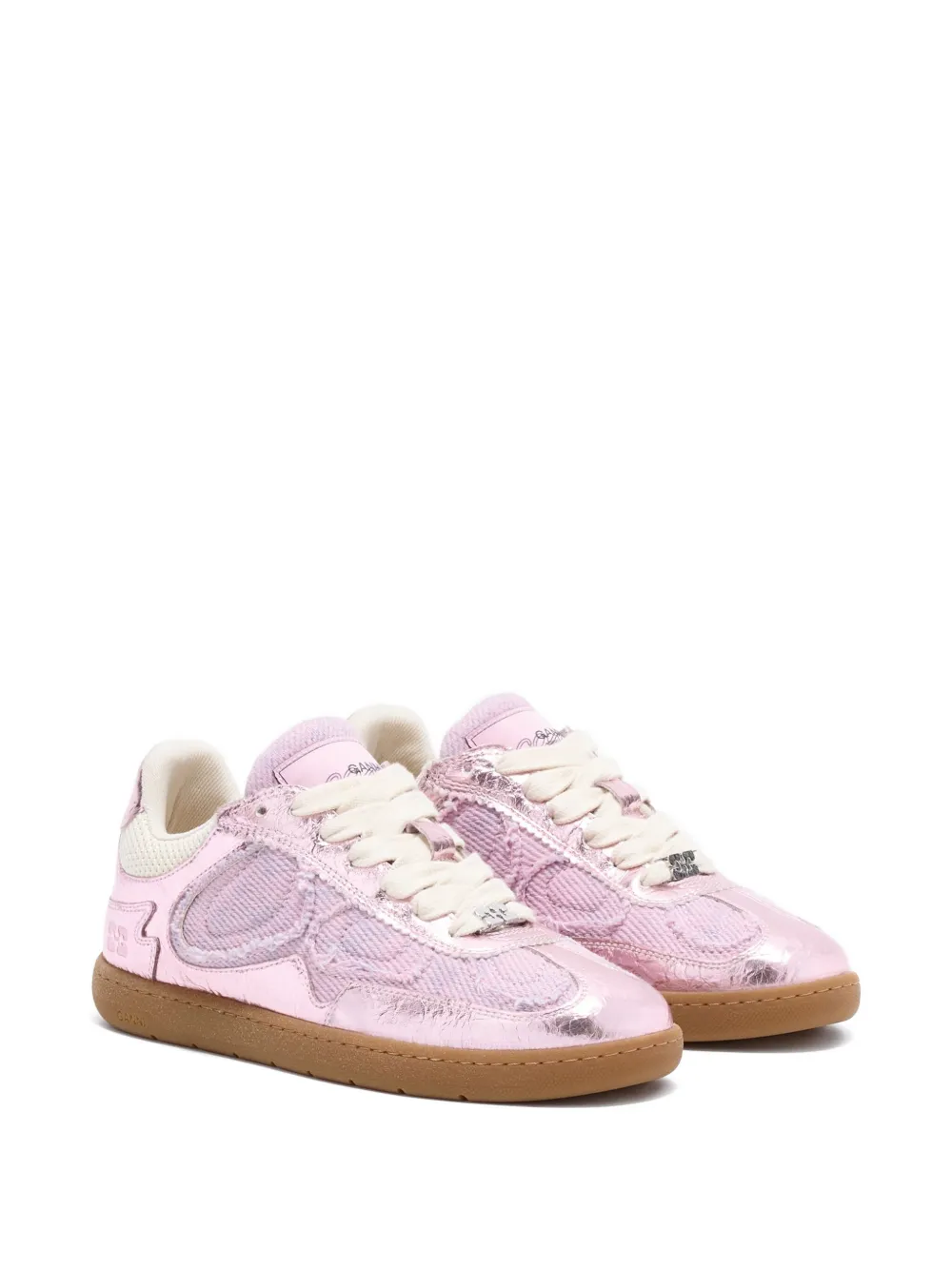 GANNI Metallic sneakers - Roze