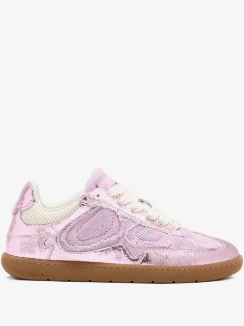 GANNI metallic-finish sneakers