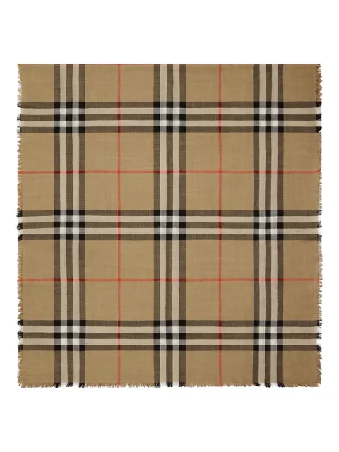 Burberry Vintage Check frayed-edge scarf