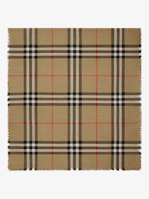 Burberry reversible Check wool silk scarf