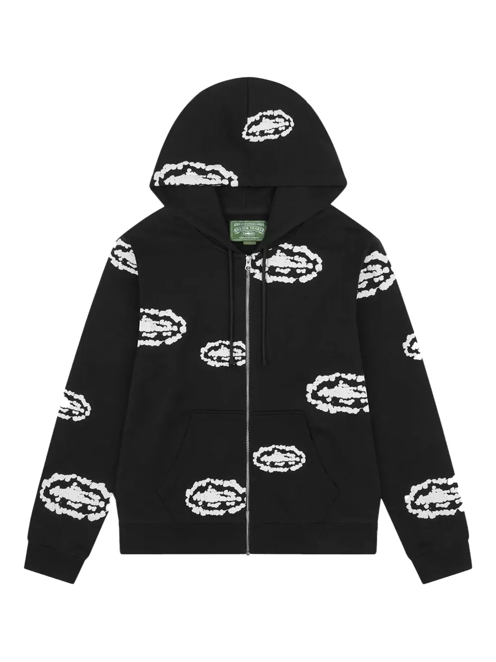 Denim Tears Xcorteiz Zip-closure Hoodie In Black