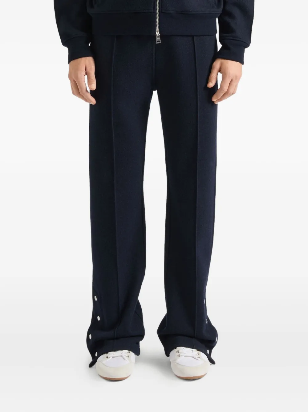 Givenchy Button Detail Track Pants In Blue