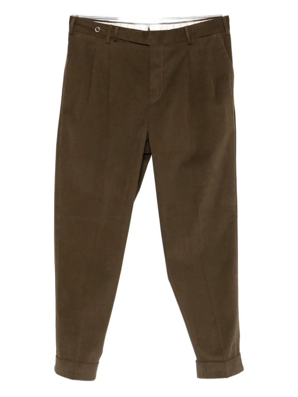 Pt Torino Pleated Tailored Trousers In Brown