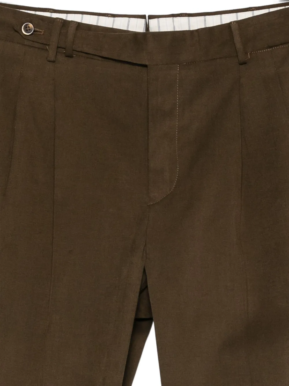 Pt Torino Pleated Tailored Trousers In Brown