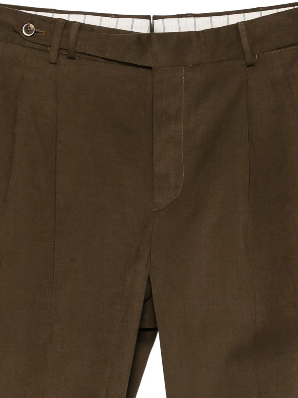 PT Torino Geplooide pantalon Bruin
