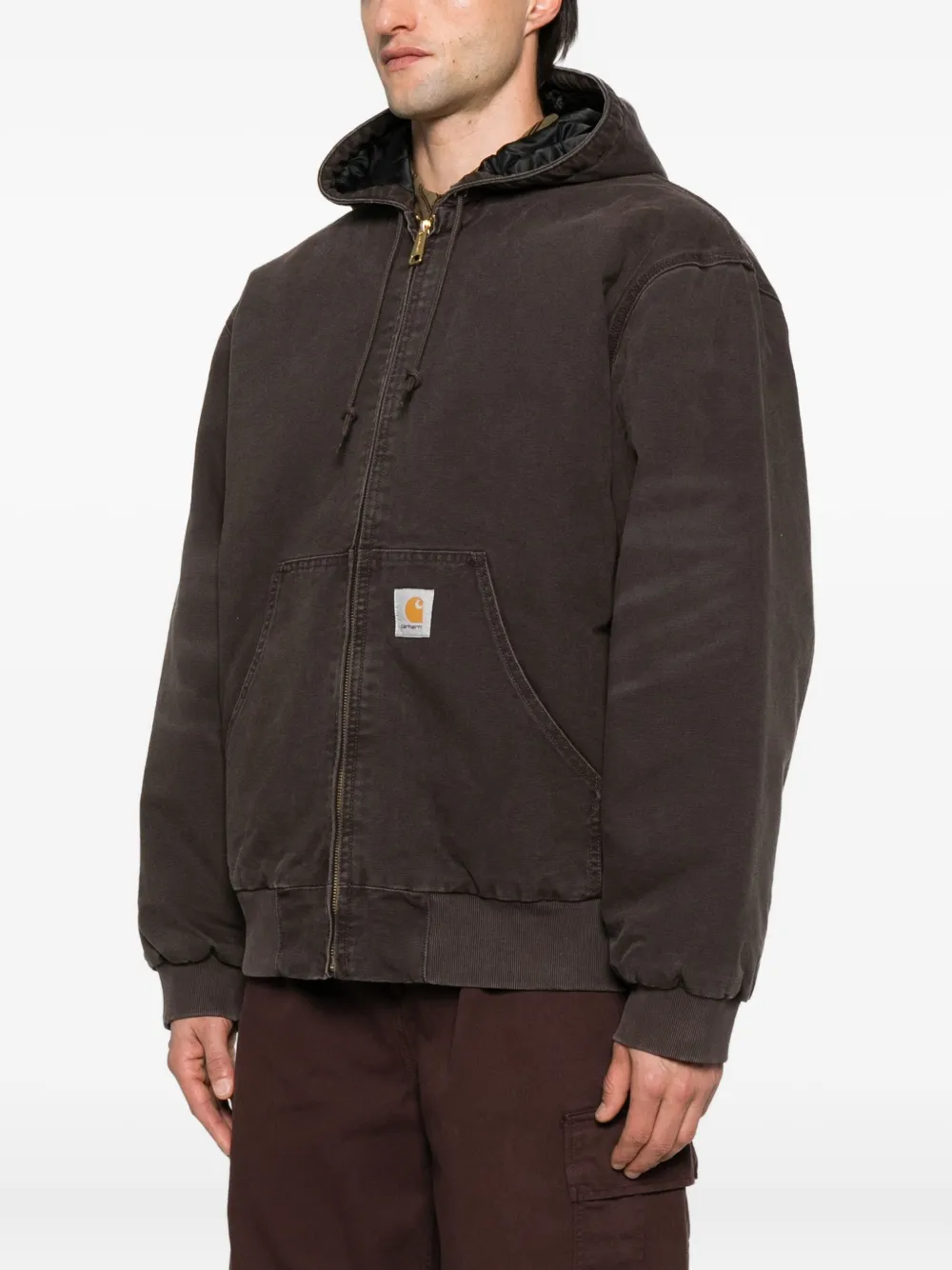 Carhartt Brown Og Active Jacket Hooded Jacket In Brown
