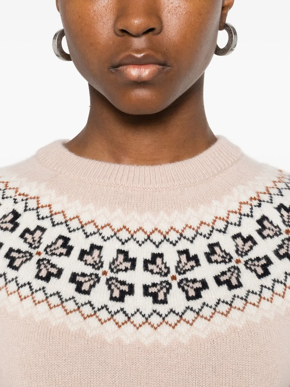 Frame Short-sleeve Sweater In Neutral