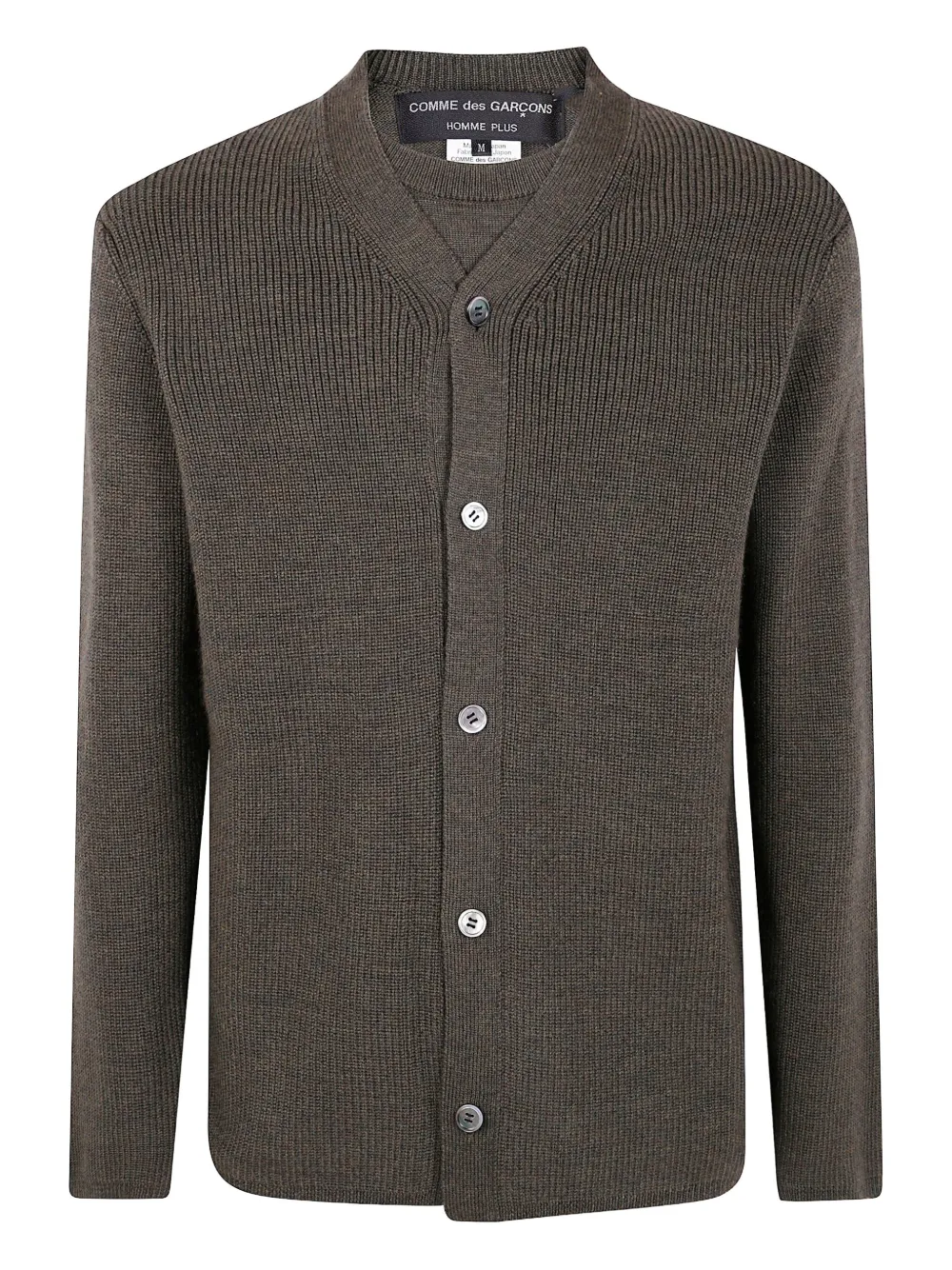 Comme Des Garçons Homme Deux Wool Cardigan In Brown