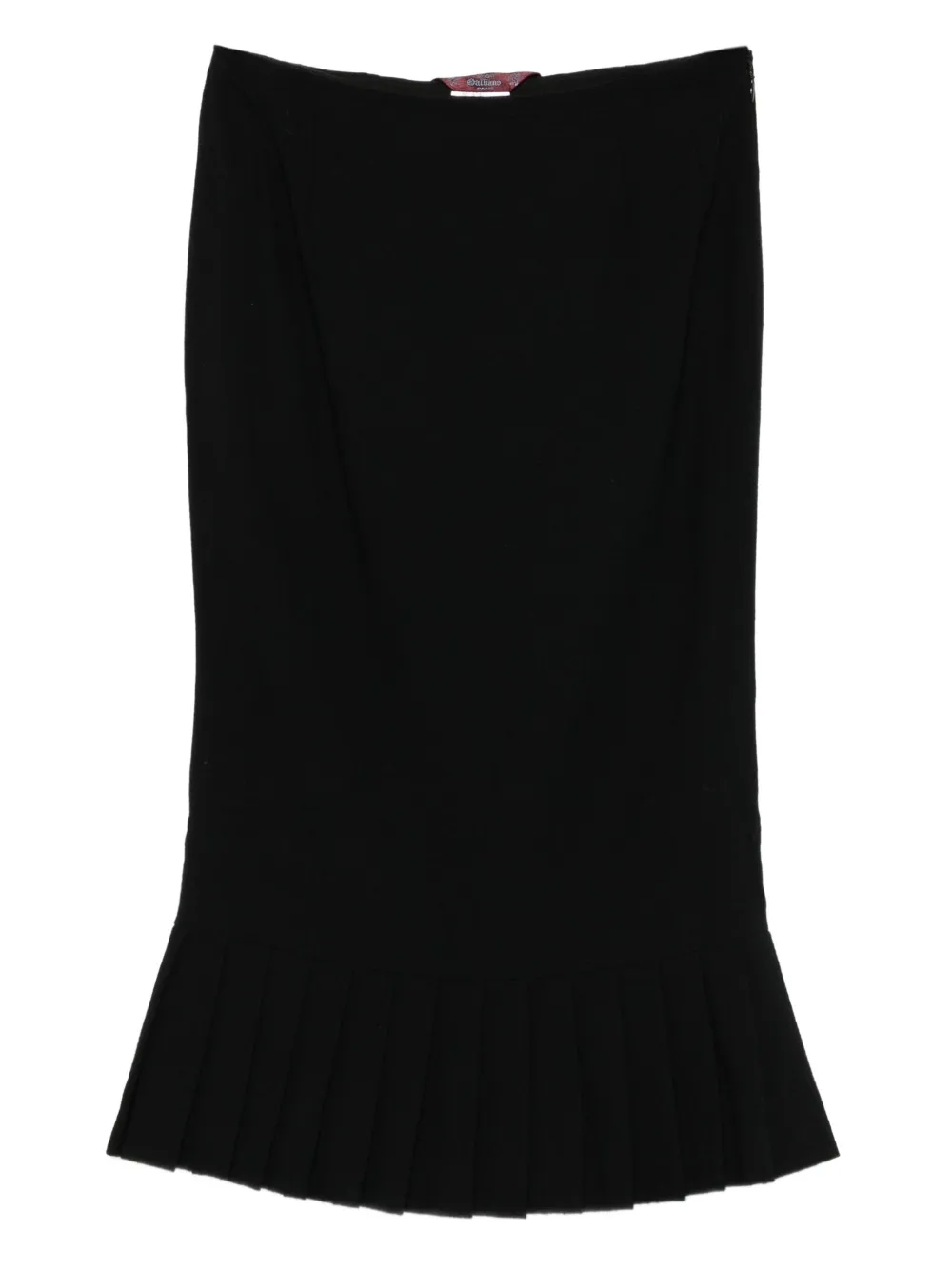 John Galliano Pre-Owned jupe mi-longue à design plissée (années 1990) | noir | Image 1