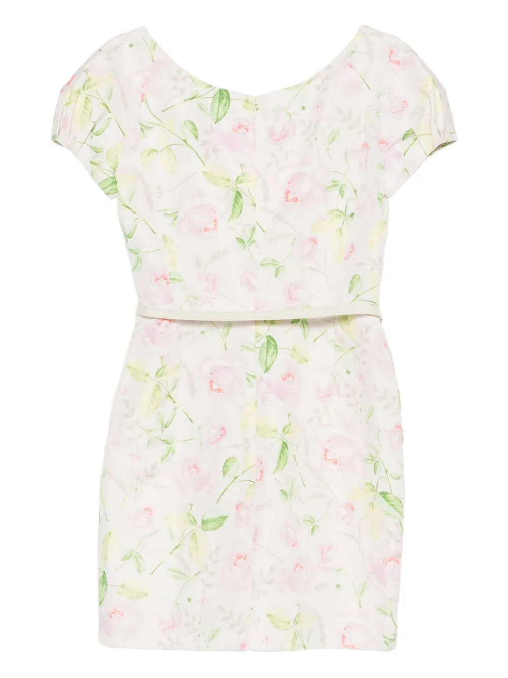 Christian Dior Pre-Owned 2000s belted silk midi dress - Beige