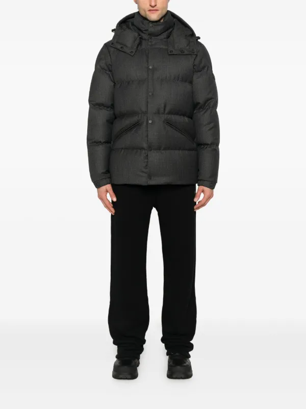 Moncler フーデッド キルティングジャケット | ブラック | FARFETCH JP