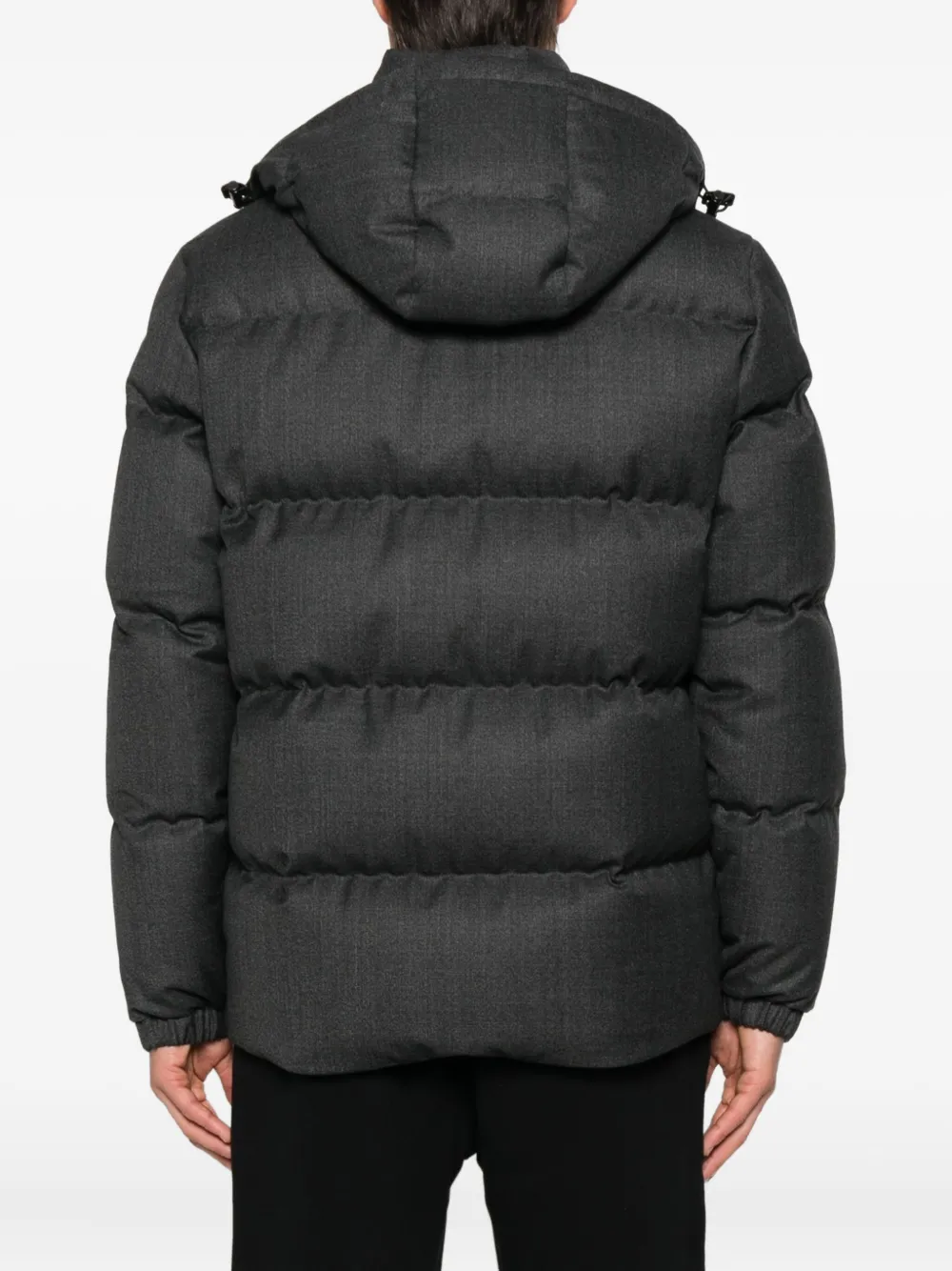 Moncler Hooded Quilted Jacket In Black
