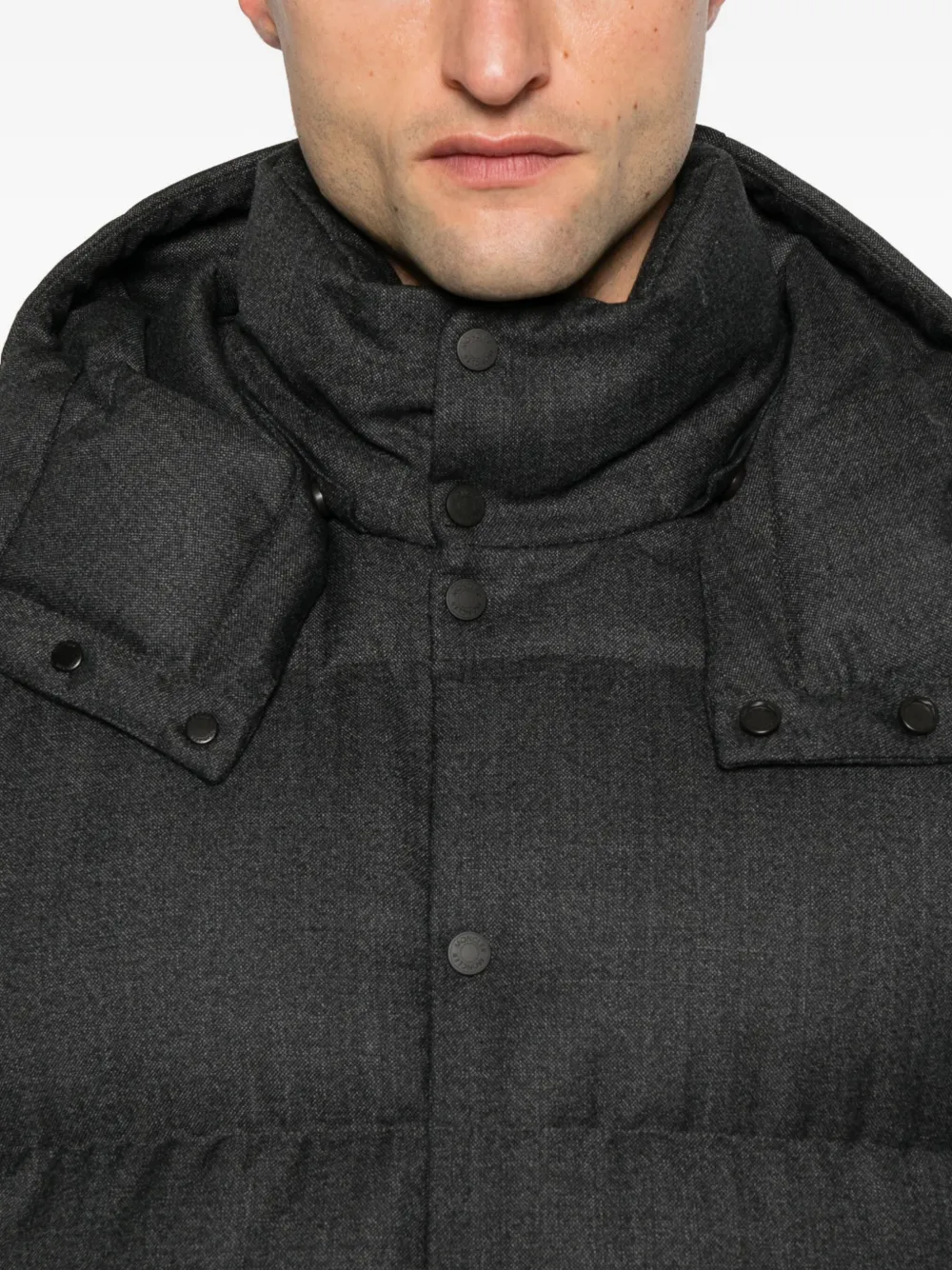 Moncler Hooded Quilted Jacket In Black