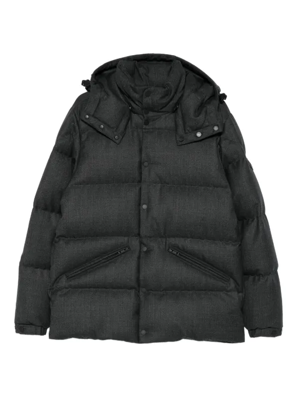 モンクレール　フード付きキルティングダウンジャケット Moncler フーデッド キルティングジャケット | ブラック | FARFETCH JP