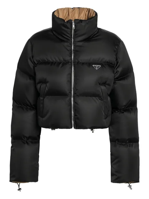 Prada Gefütterte Jacke mit Stehkragen
