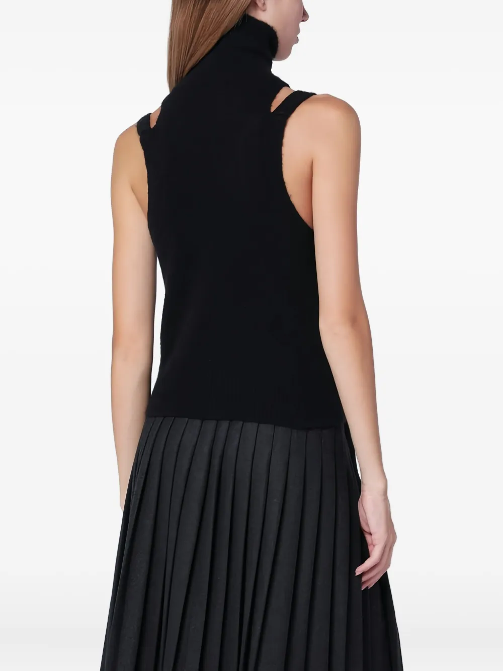 Roberto Collina Top met col Zwart