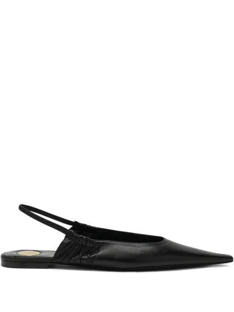 Saint Laurent Biarritz pointed ruched ballet flats