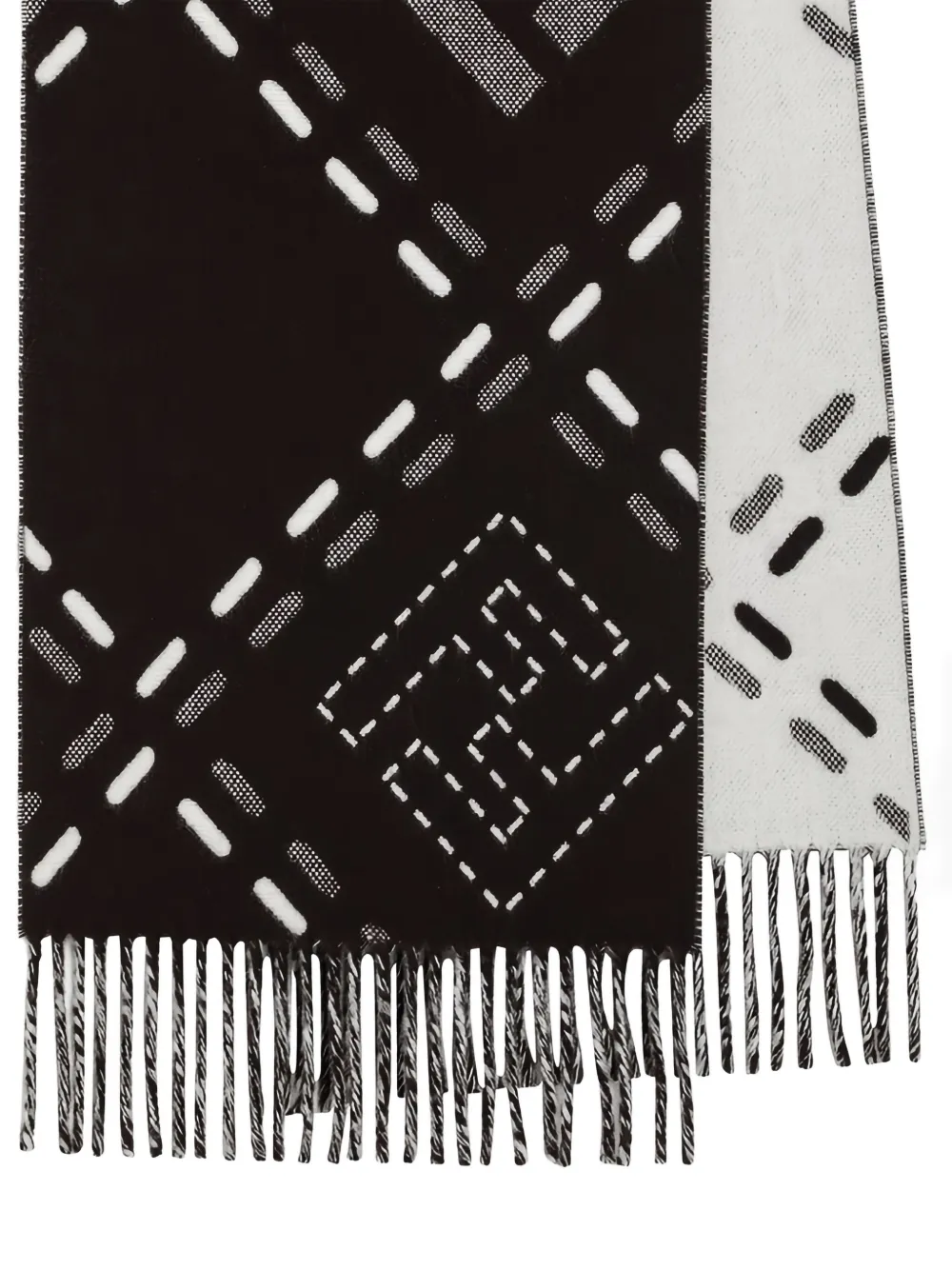 FENDI Sjaal met logo - Zwart