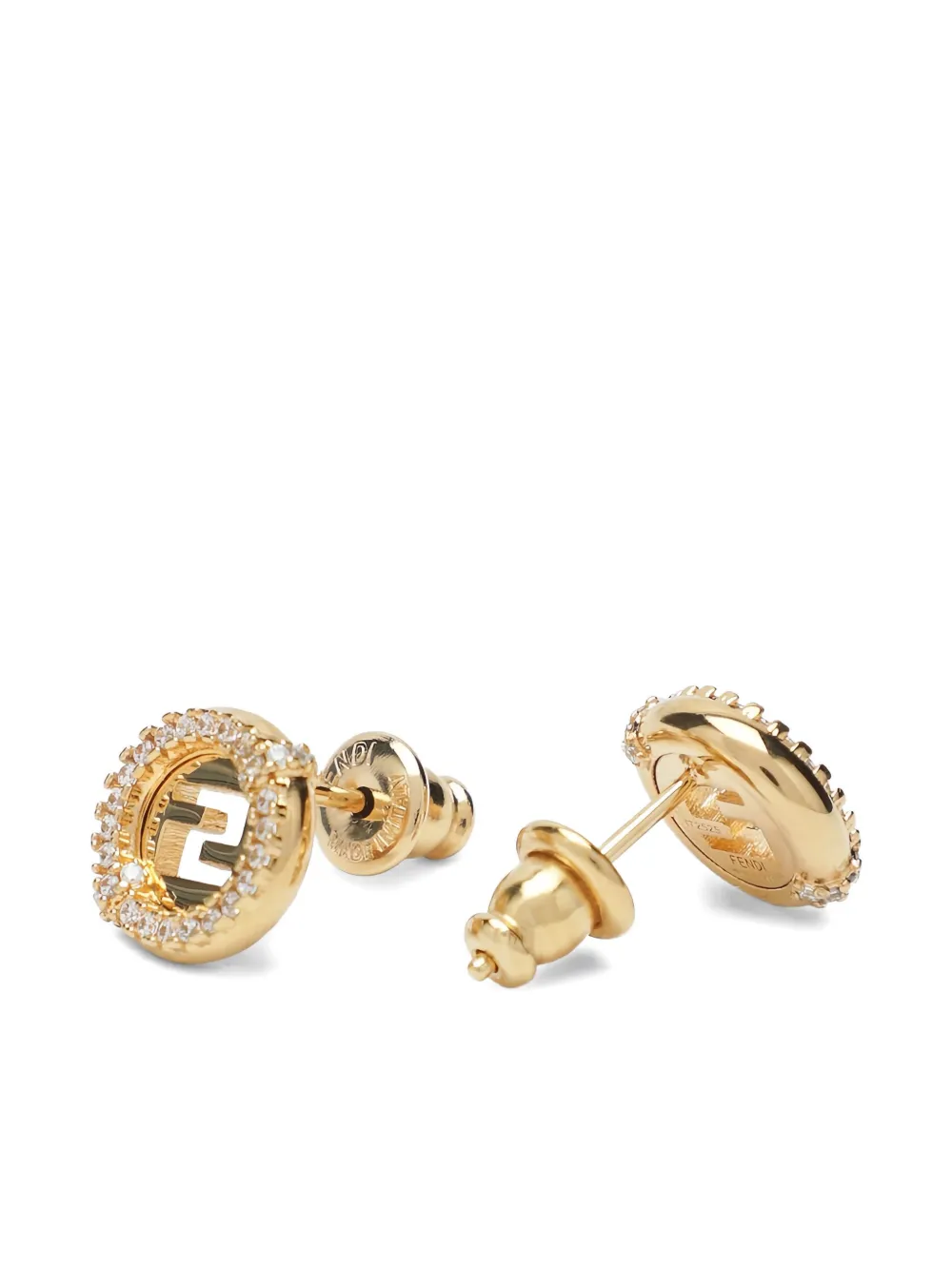 FENDI crystal-embellished earrings - Goud